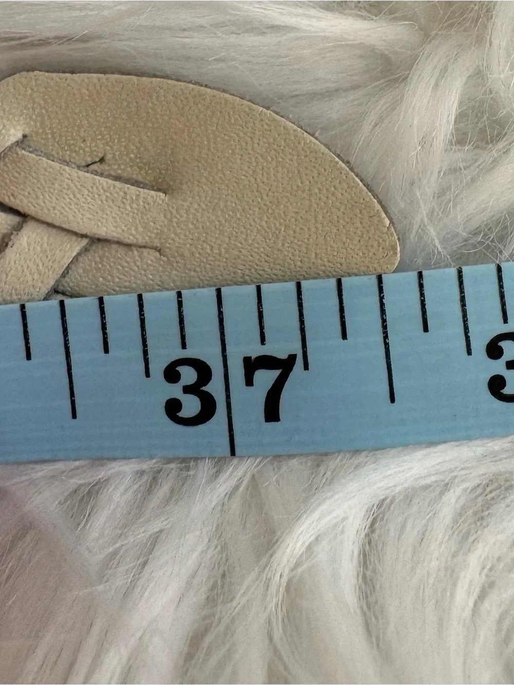 Vintage Braided Leather Belt in Light Cream